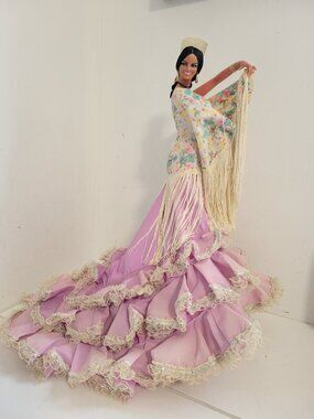 Vintage Large Marin Chiclana Flamenco Dancer Doll From Spain